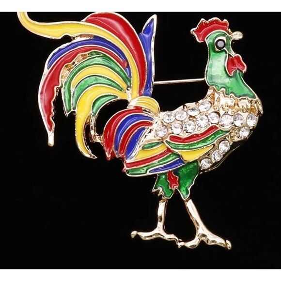 Betsey Johnson Jewelry - 💛 Betsey Johnson adorable multicolored rooster brooch 💛